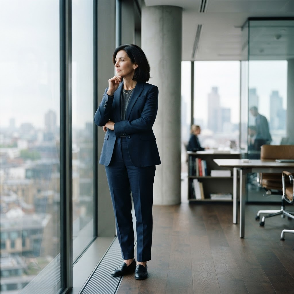Leader standing in a modern office